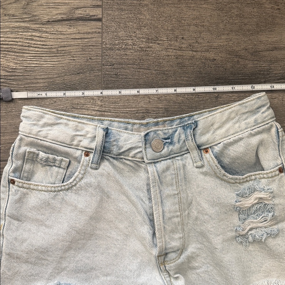 Pacsun Women’s Distressed High Rise Festival Denim Shorts Size 24 - Picture 6 of 7